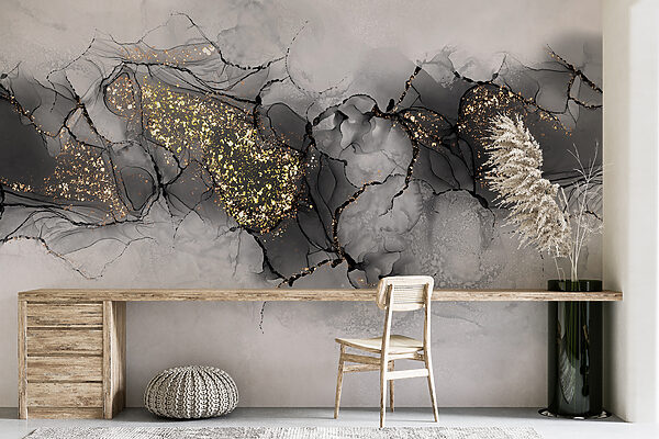 Elegant marbling with shimmering highlights Elegant marbling with shimmering highlights