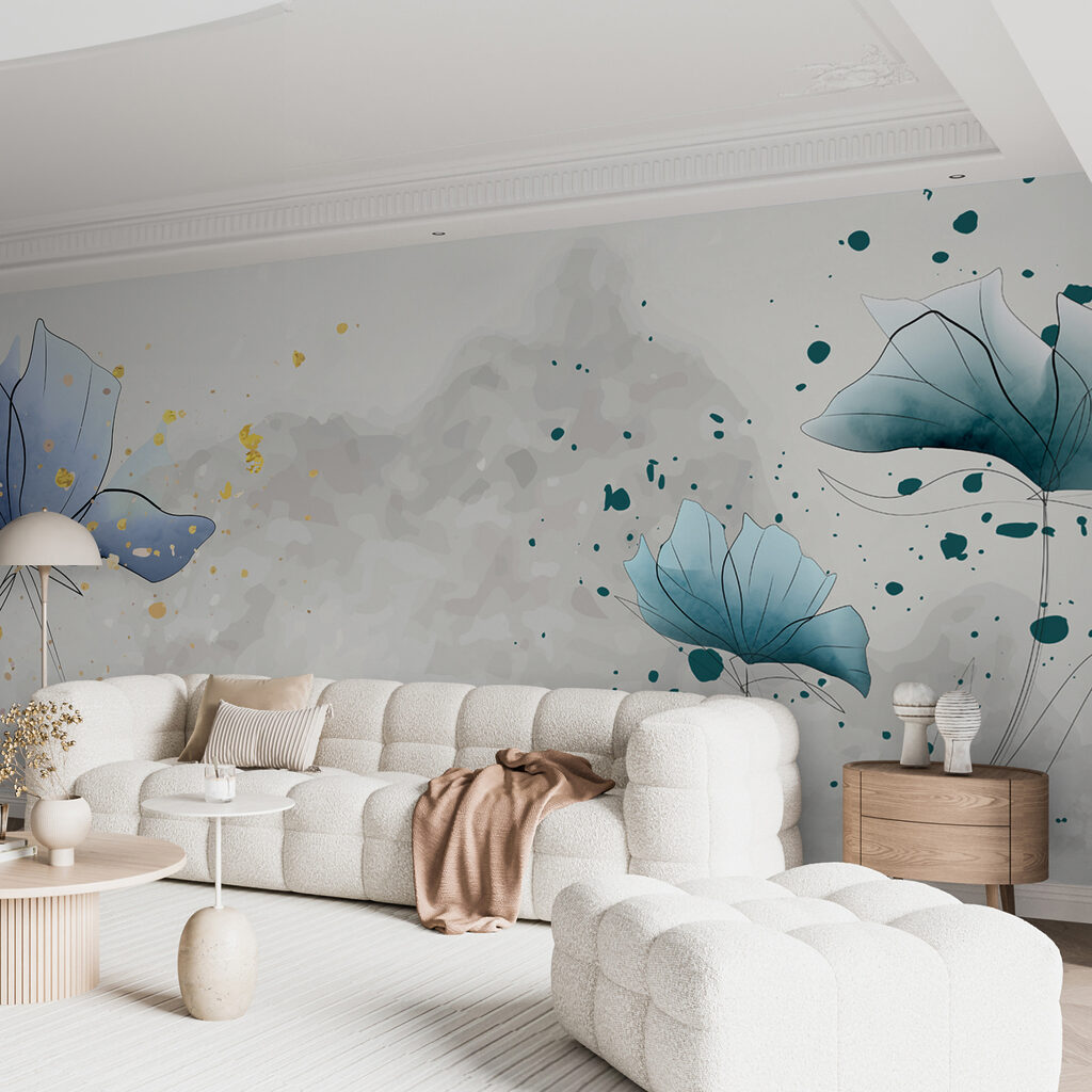 Blue blossoms dancing in breezy elegance