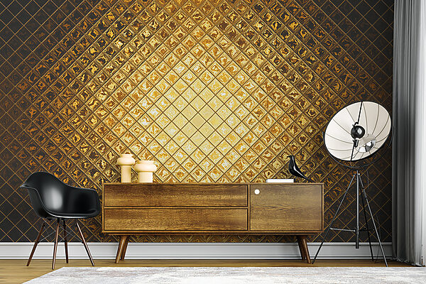 Luminous metallic geometric pattern Luminous metallic geometric pattern