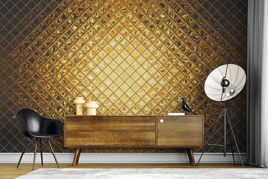 Luminous metallic geometric pattern Luminous metallic geometric pattern