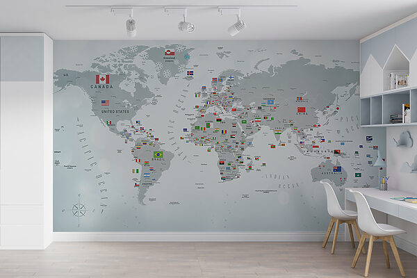 Mapa do mundo com bandeiras Mapa do mundo com bandeiras
