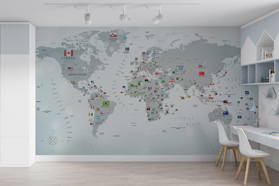 Mapa do mundo com bandeiras Mapa do mundo com bandeiras