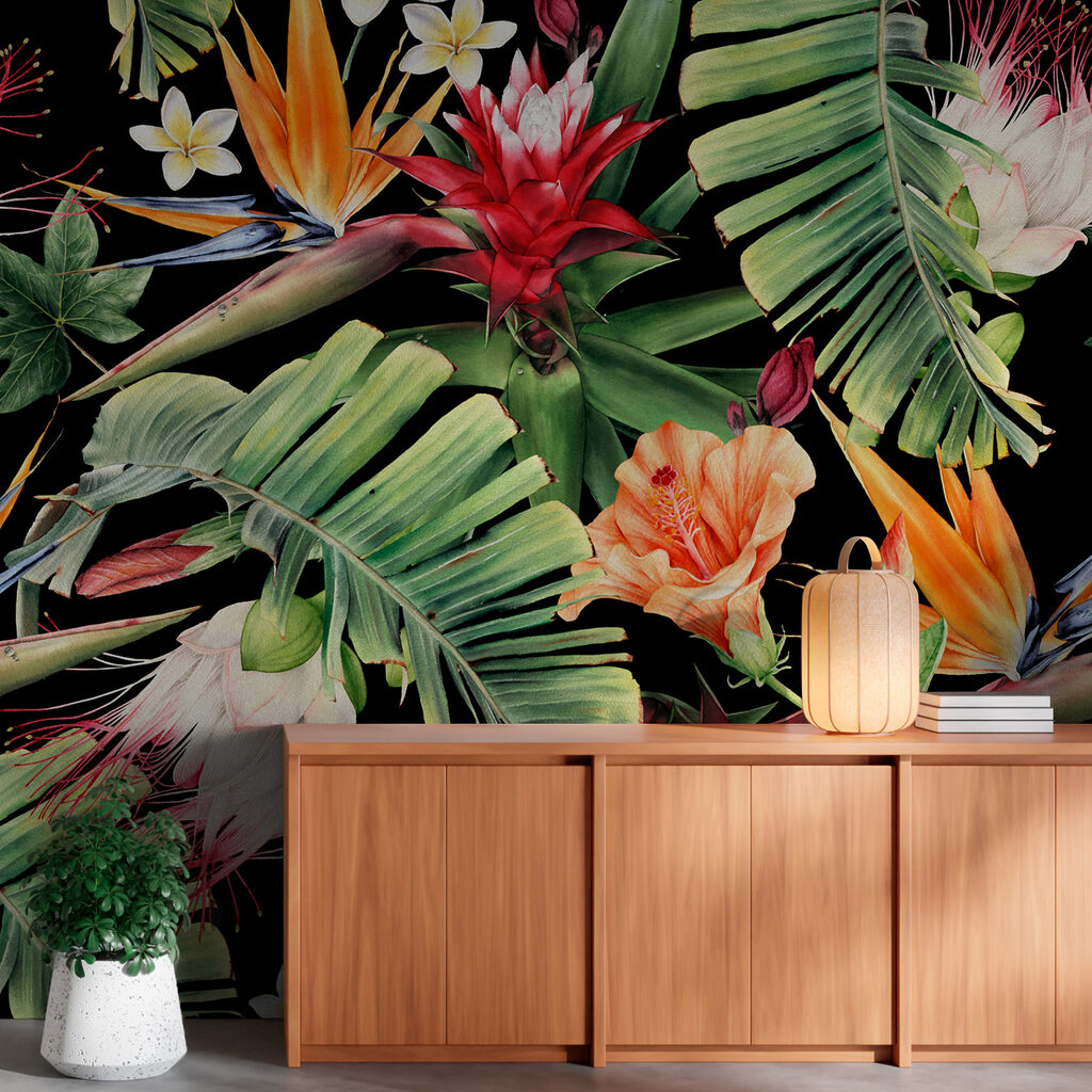 Floral pattern with flowers and leaves Floral pattern with flowers and leaves