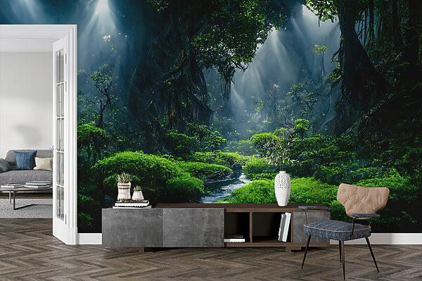 Riacho numa floresta com árvores e plantas u72430pih1mr 600x400 - Riacho numa floresta com árvores e plantas