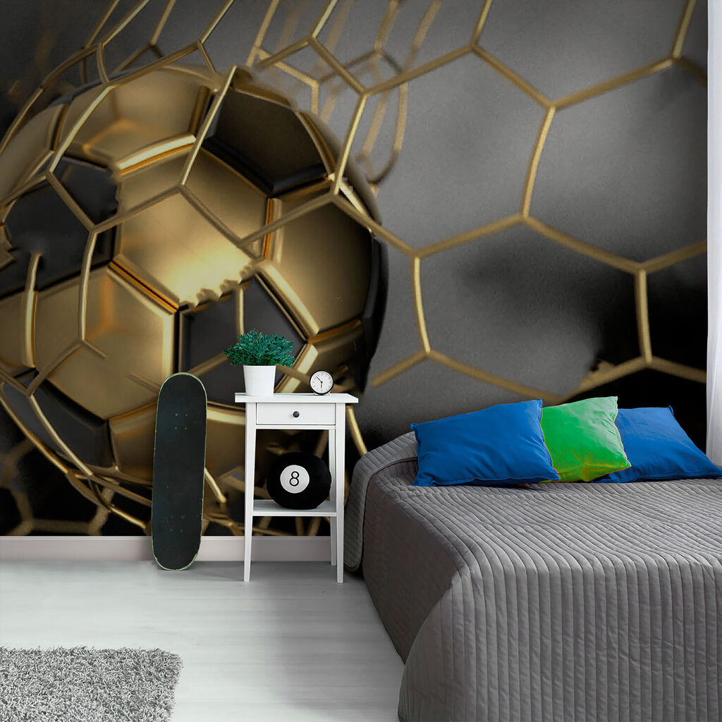 Football ball in a net Football ball in a net