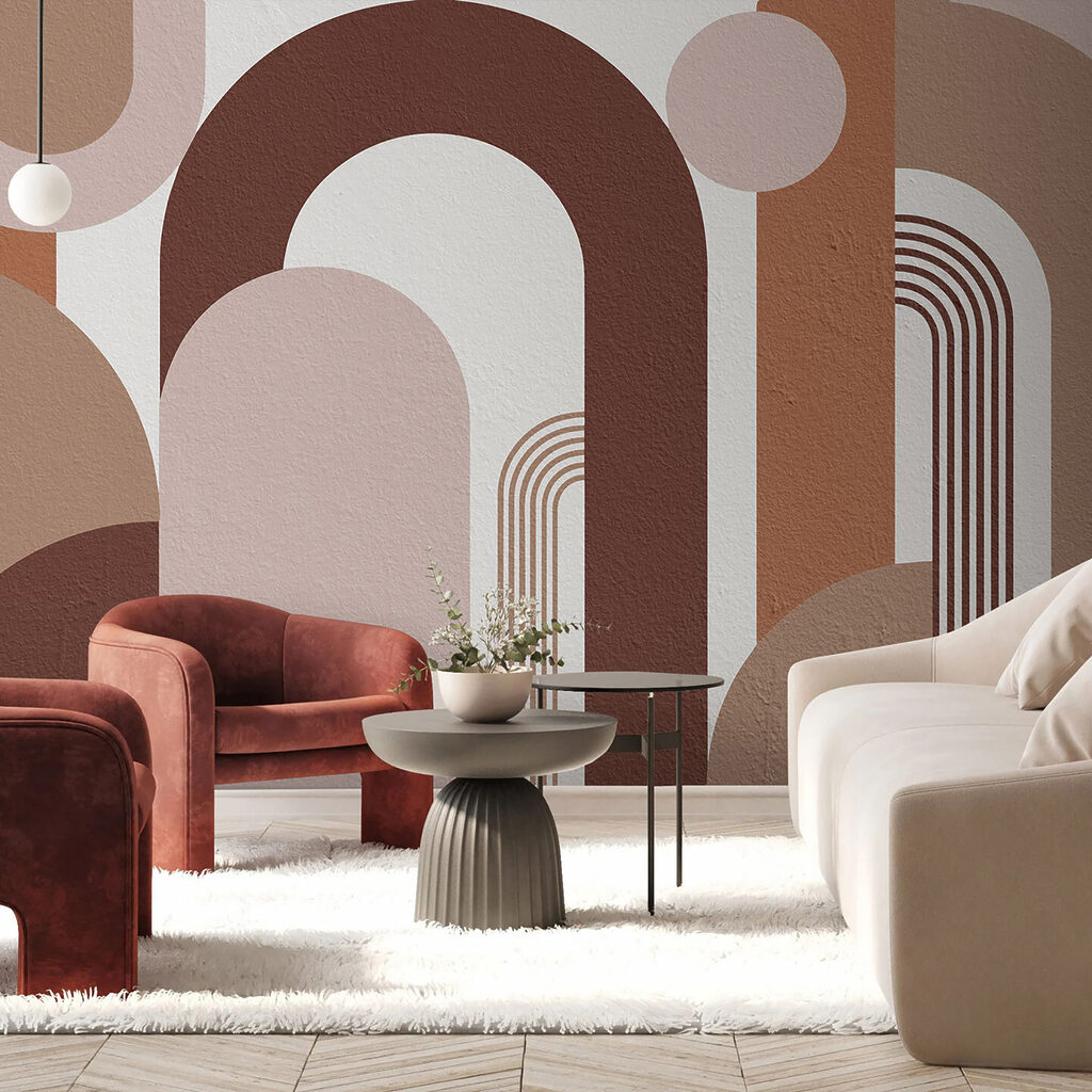 Abstract shapes in earthy tones