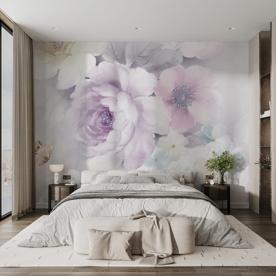 Papel de parede Flores suaves em tons pastel. - Image 4