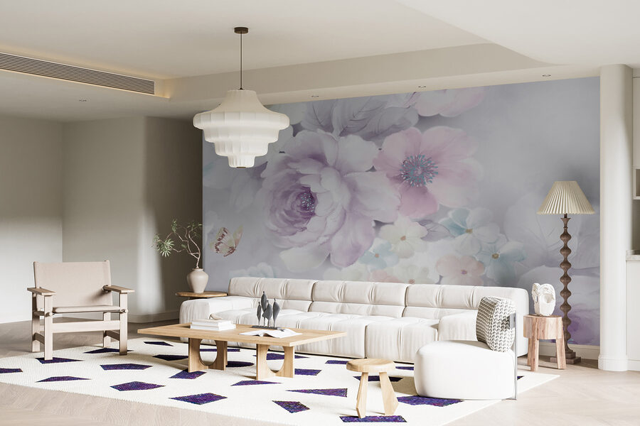 Papel de parede Flores suaves em tons pastel. - Image 5