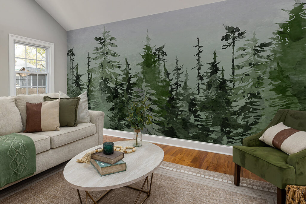 Group of trees in a forest Group of trees in a forest