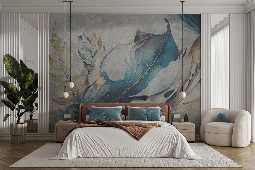 Elegant leaves in soft hues