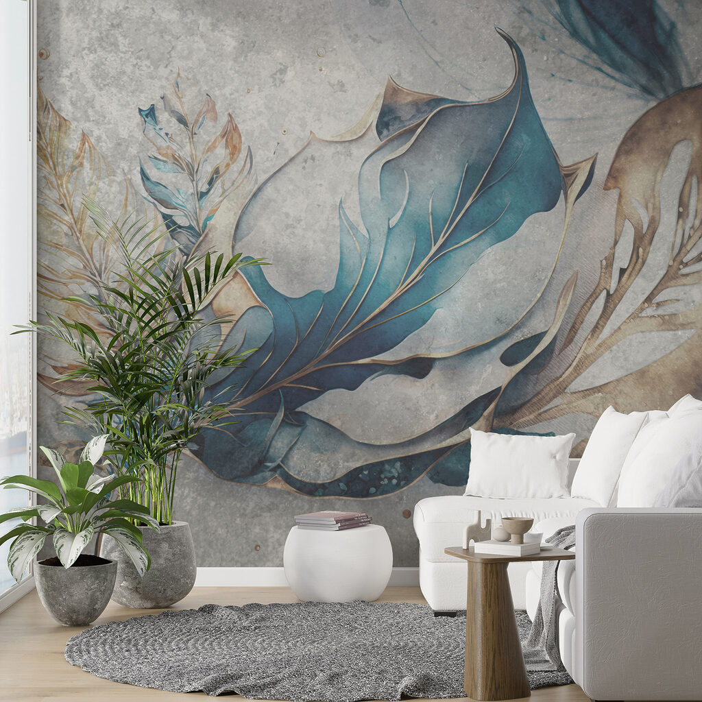 Elegant leaves in soft hues
