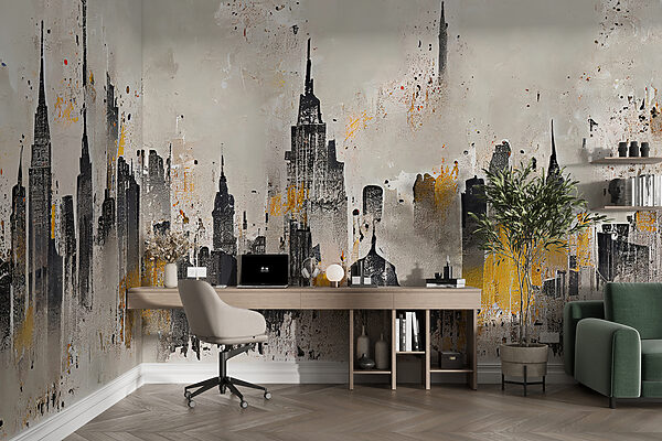Pintura de uma cidade Pintura de uma cidade