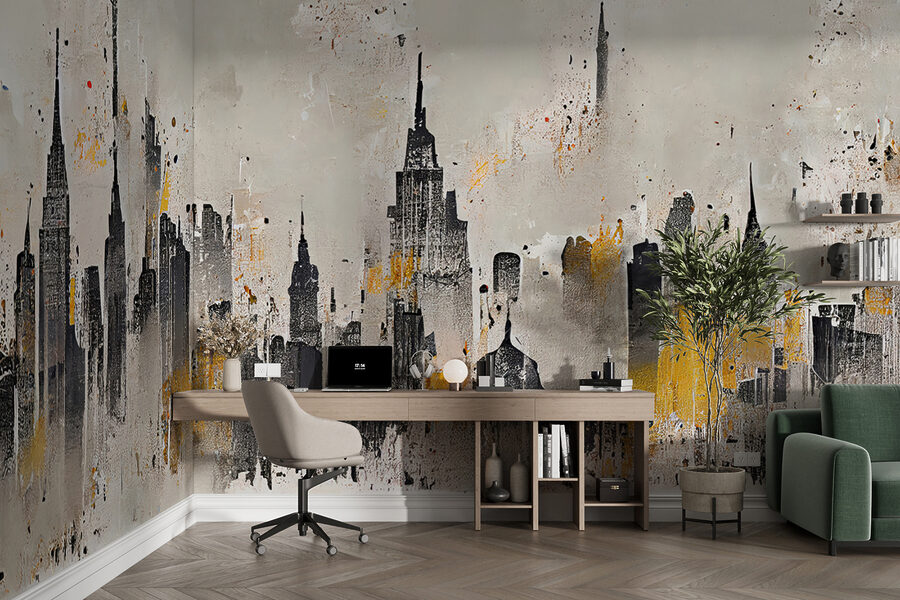 Pintura de uma cidade