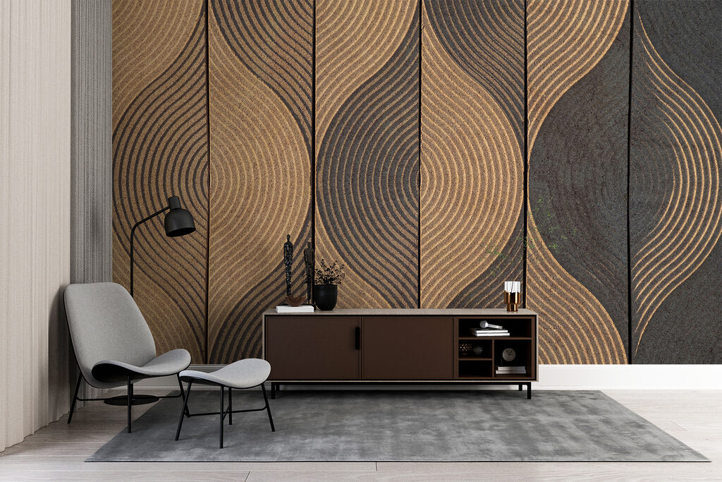 Flowing lines in earthy tones