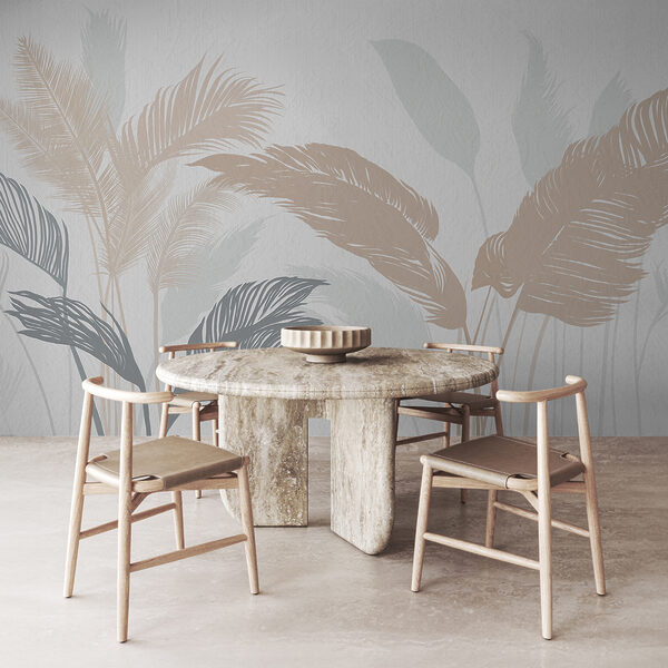 Folhas elegantes em tons pastel suaves. Folhas elegantes em tons pastel suaves.