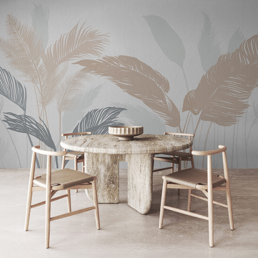 Folhas elegantes em tons pastel suaves. Folhas elegantes em tons pastel suaves.