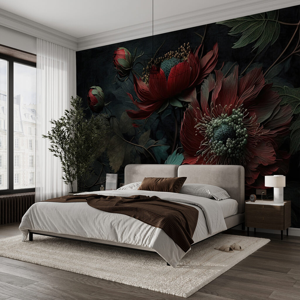 Dark blooms in a moody setting Dark blooms in a moody setting