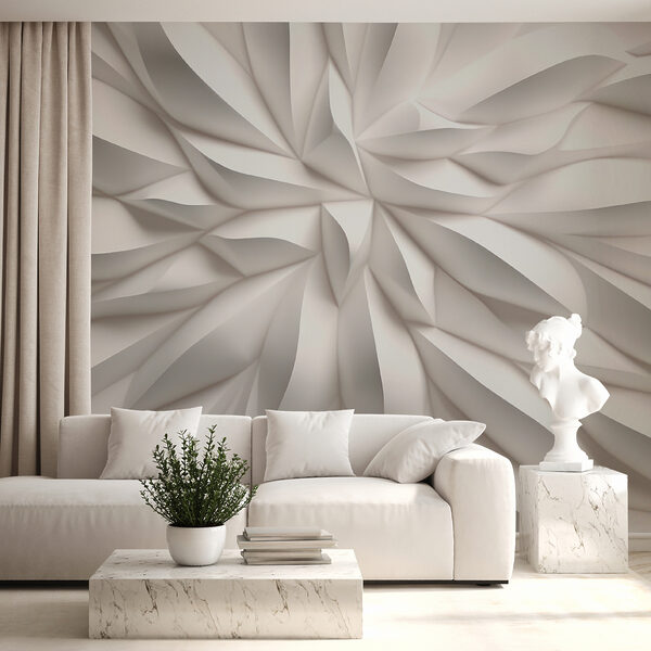 Superfície branca texturada com linhas onduladas Superfície branca texturada com linhas onduladas