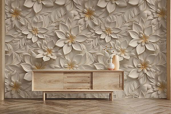 Papel de parede com flores Papel de parede com flores