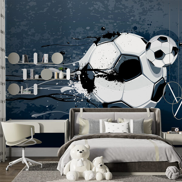 Bola de futebol com salpicos de tinta Bola de futebol com salpicos de tinta