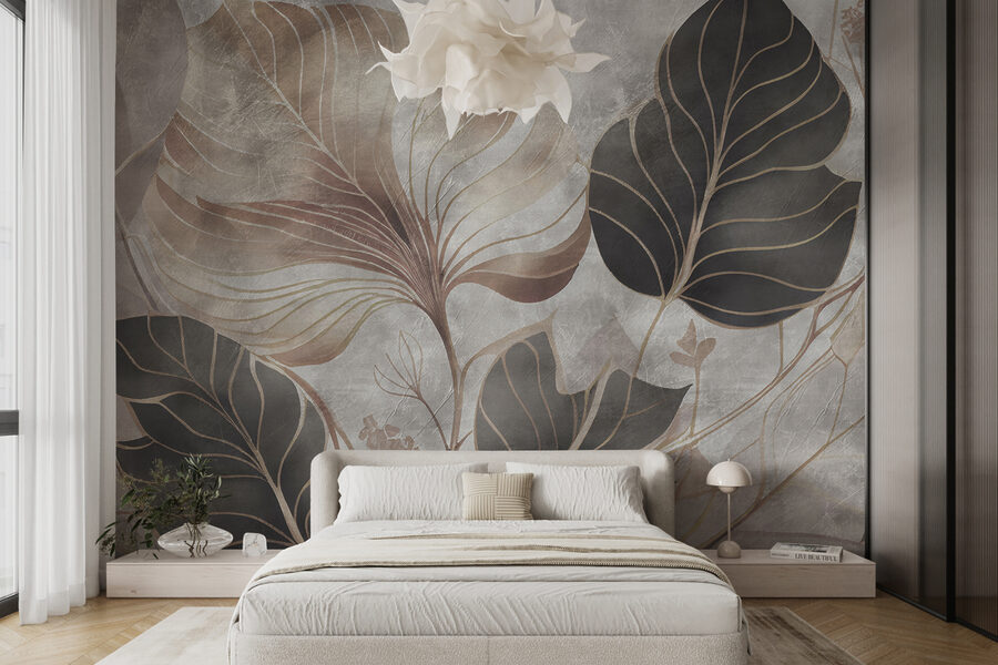 Papel de parede Folhas elegantes em tons suaves. - Image 4