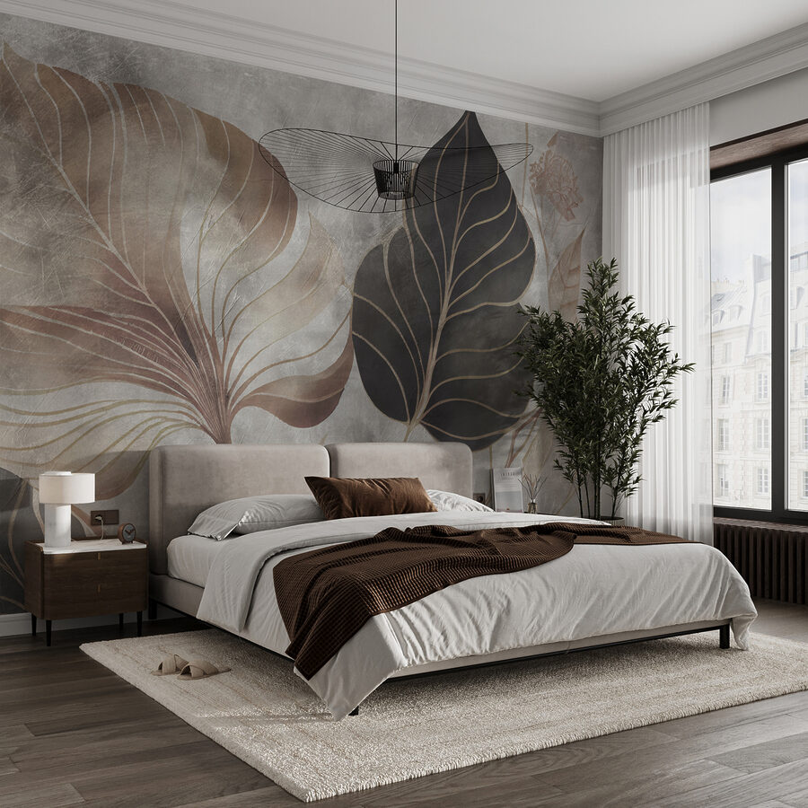Papel de parede Folhas elegantes em tons suaves. - Image 5