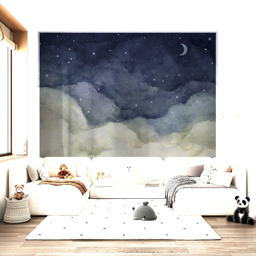 Papel de parede Lua e nuvens à noite - Image 5