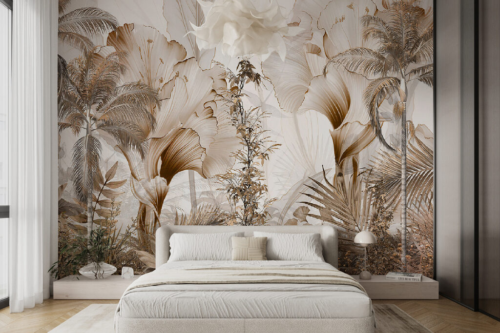 Wallpaper with flowers and plants Wallpaper with flowers and plants