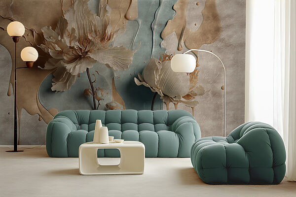 White flowers on a blue and white background White flowers on a blue and white background