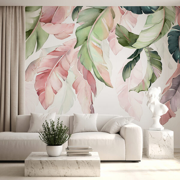 Folhas delicadas em tons pastel suaves. Folhas delicadas em tons pastel suaves.