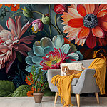 Papel de parede Flores vibrantes em cores deslumbrantes