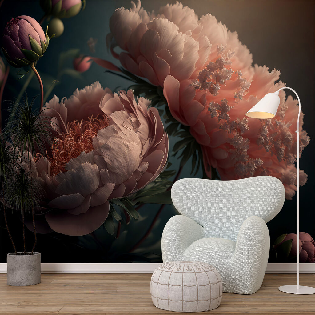 Delicate peonies in soft colors Delicate peonies in soft colors