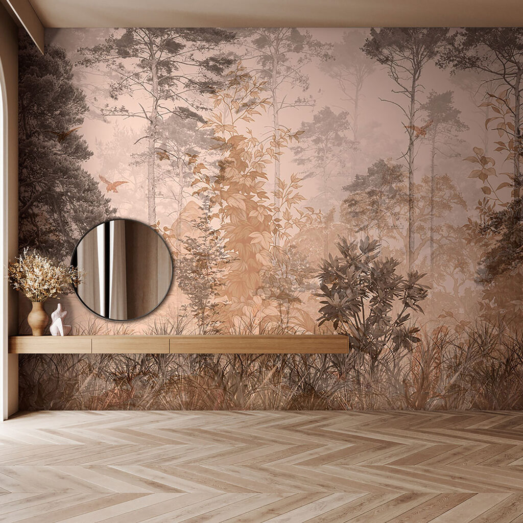 Forest with trees and plants Forest with trees and plants