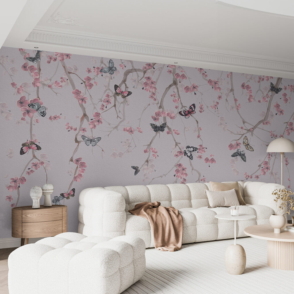 Butterflies on a tree branch