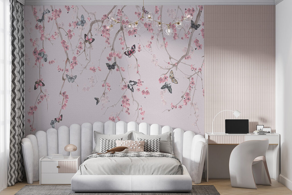 Butterflies on a tree branch