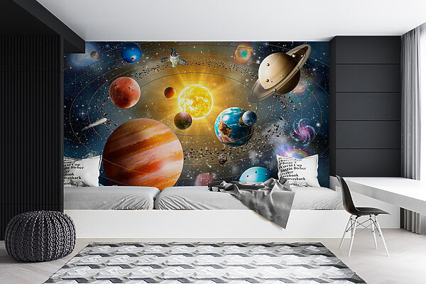 Planetas e estrelas no espaço Planetas e estrelas no espaço