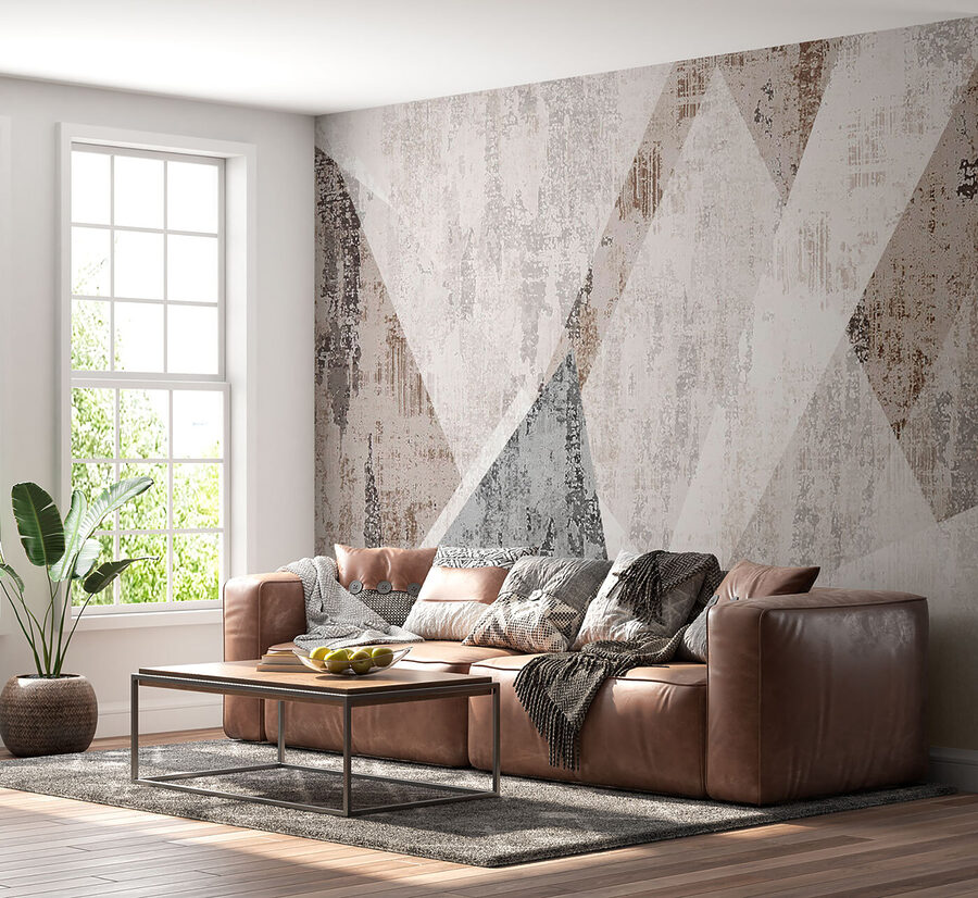Papel de parede Textura geométrica abstrata em tons neutros. - Image 3