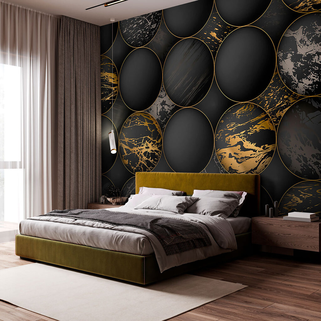 Elegant orbs with metallic splashes
