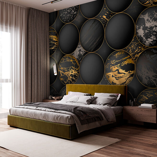 Elegant orbs with metallic splashes