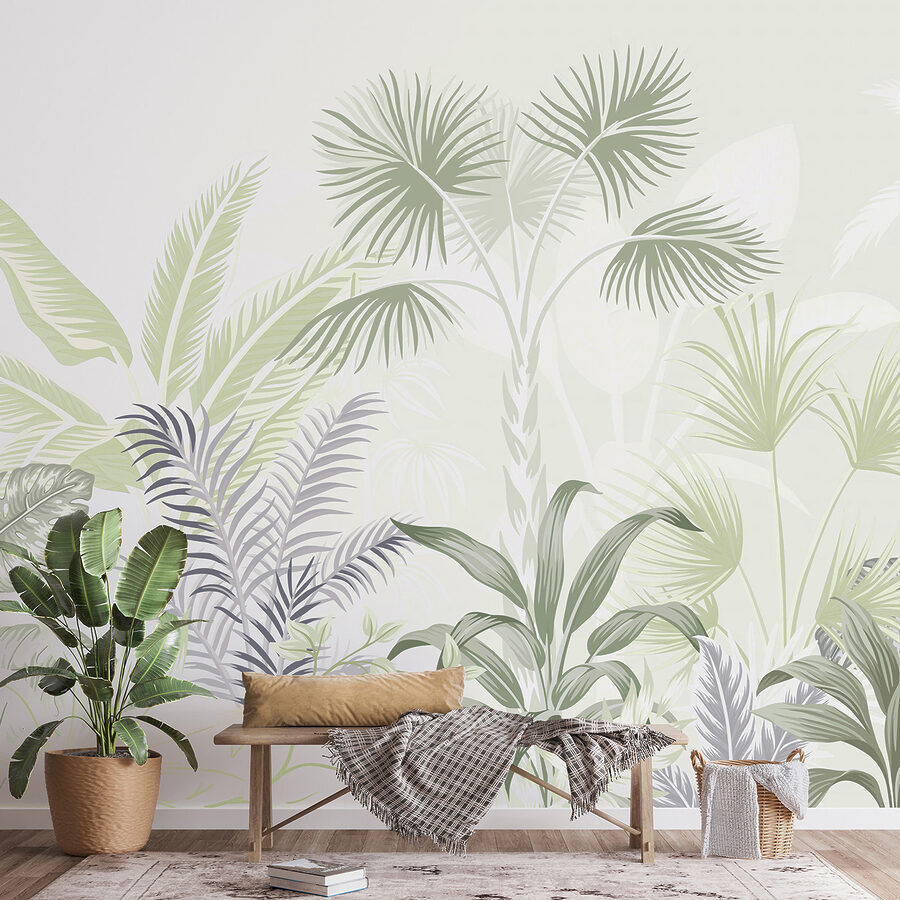 Um grupo de plantas com folhas