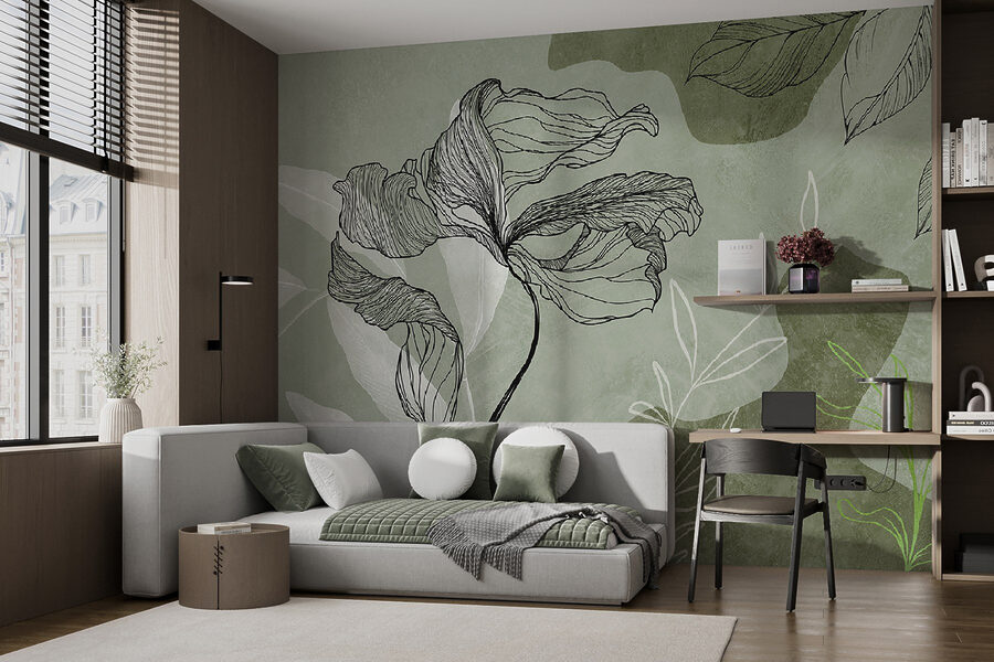 Um desenho de uma flor
