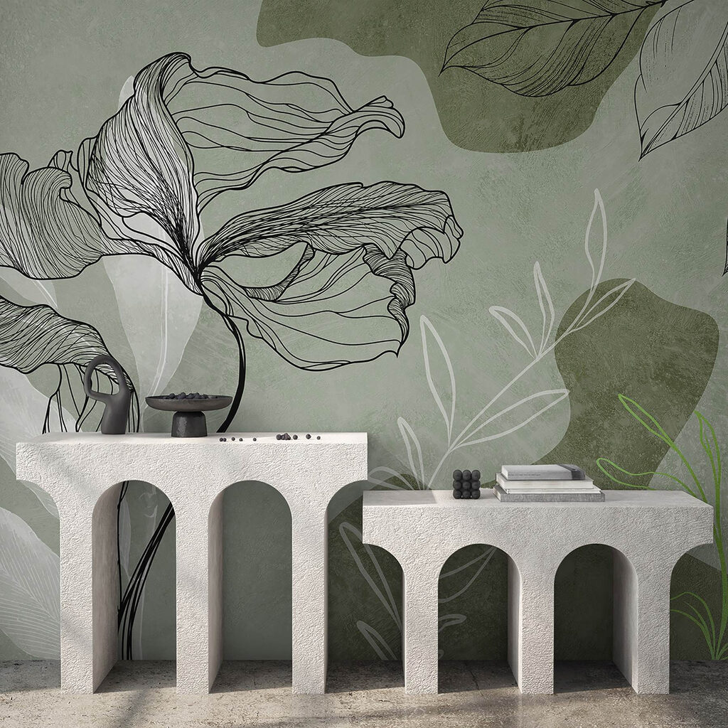 A drawing of a flower