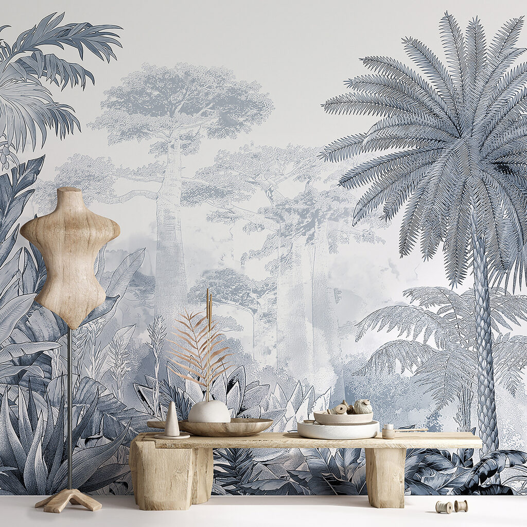 A group of trees and plants