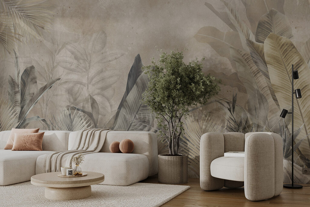 Elegant tropical foliage design artwork