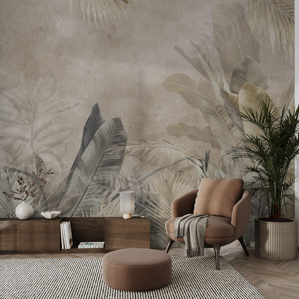 Arte de design elegante de folhagem tropical. Arte de design elegante de folhagem tropical.