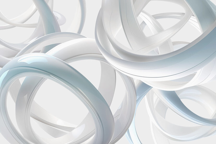 Papel de parede Grupo de anéis brancos - Image 3