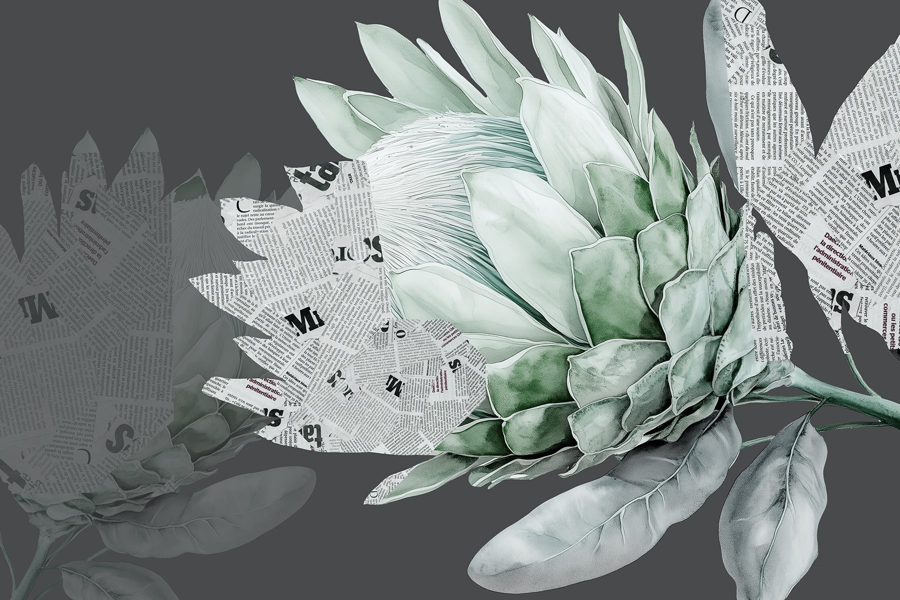 Artichoke with newspaper on it Artichoke with newspaper on it