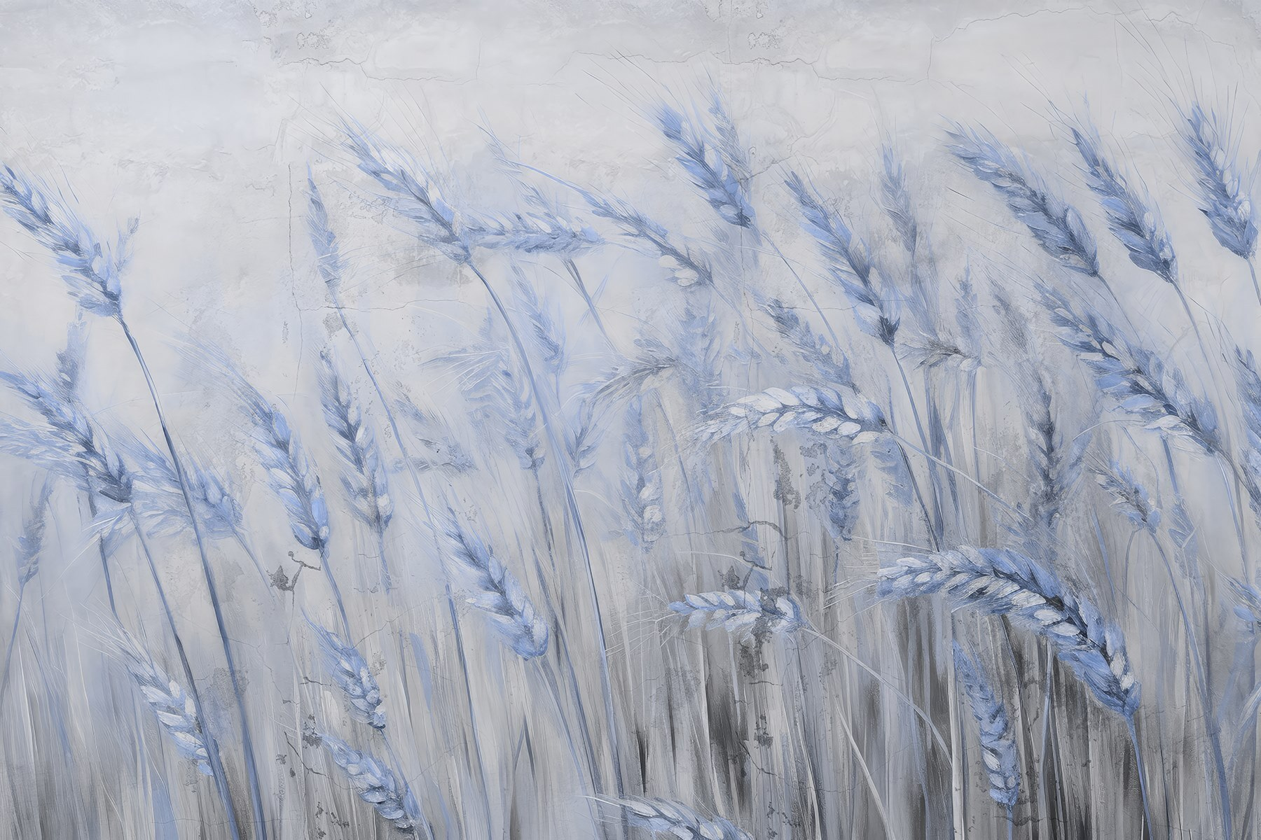 Soft blue waves of gentle wheat