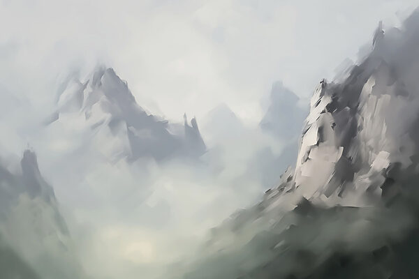 Montanha com nuvens ao fundo Montanha com nuvens ao fundo