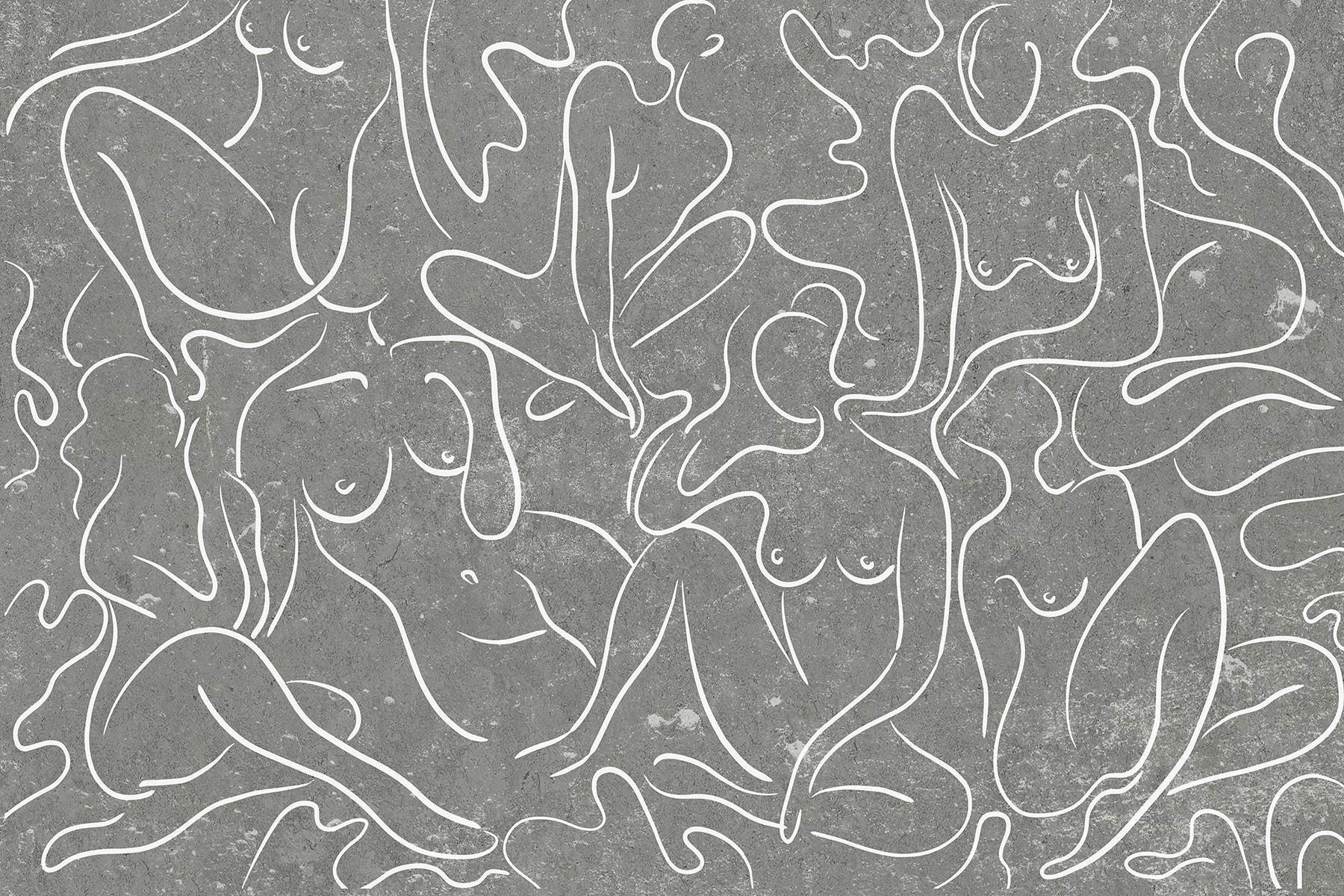 Group of women's body drawings Group of women's body drawings